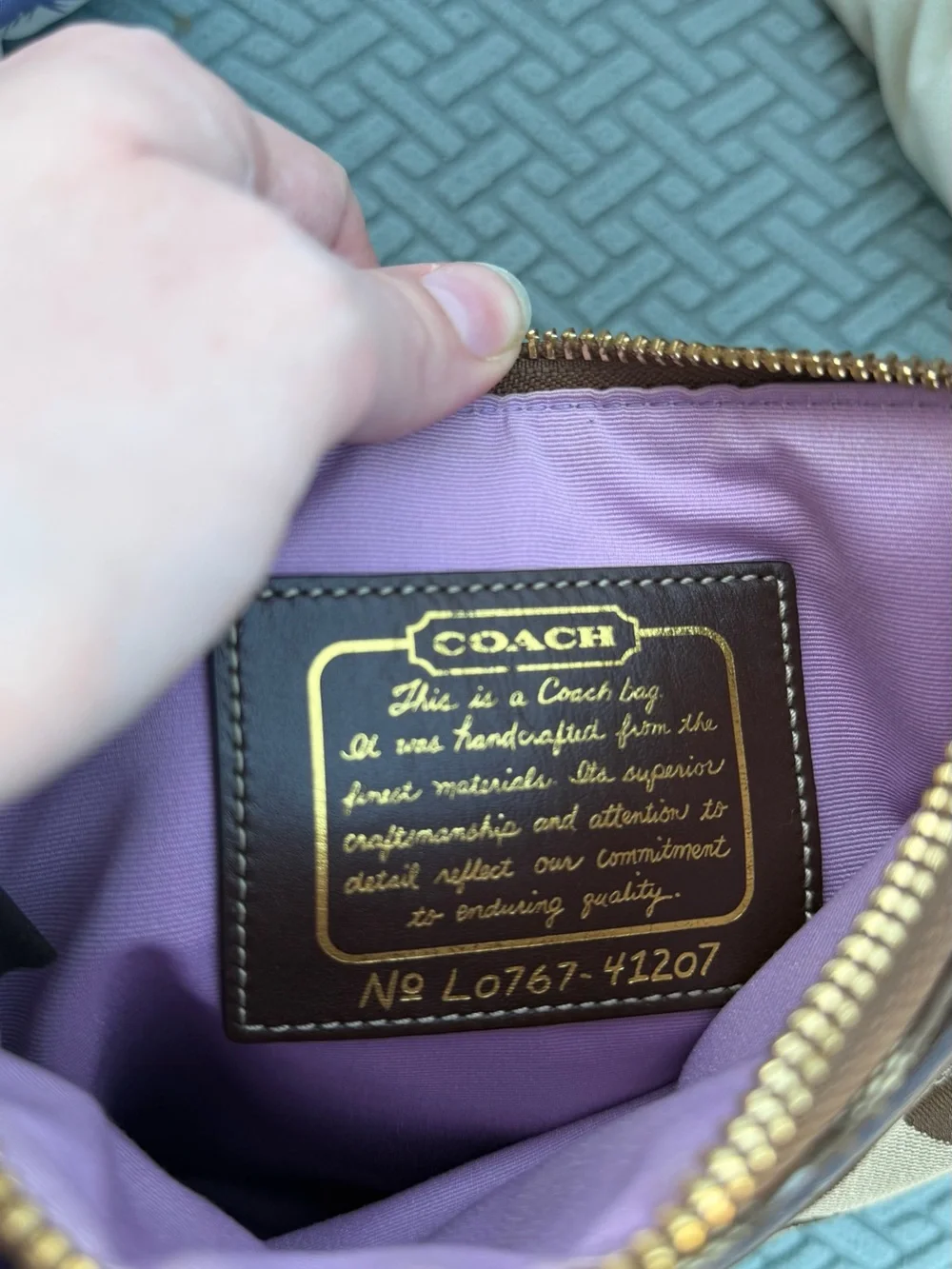 COACH y2k Pochette Brown Signature Crossbody Bag – Classic Logo Canvas